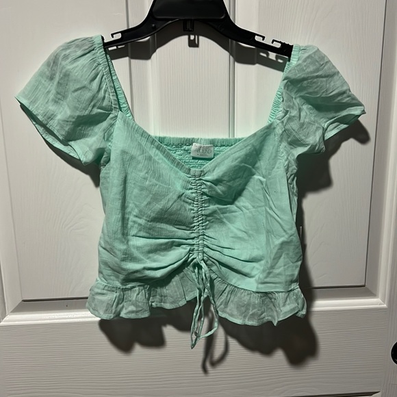 Abound Blue/Green Ruched Front Crop Top...MSRP $25 - Picture 1 of 3